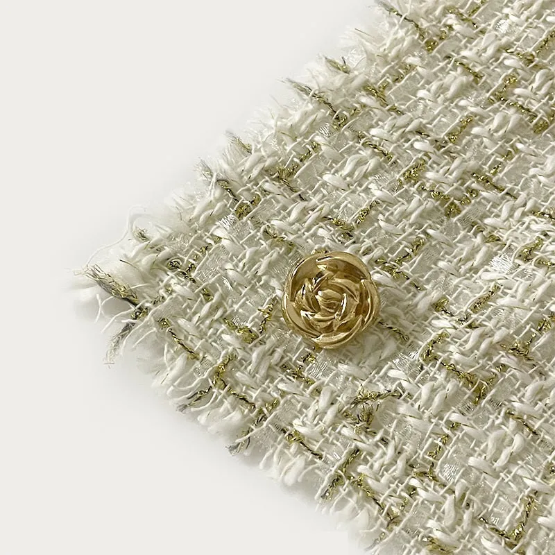 10-25mm Fashionable Metal Rose Buttons with Shanks Gold,Silver and Black