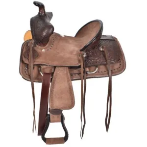 12", 13" DOUBLE T  YOUTH HARD SEAT BEAR TRAP STYLE SADDLE