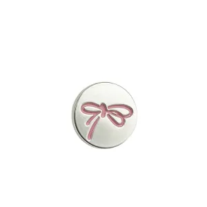 15/18/20mm Painted Bow-Knot Pattern Metal Flat Buttons with Shanks 12pcs