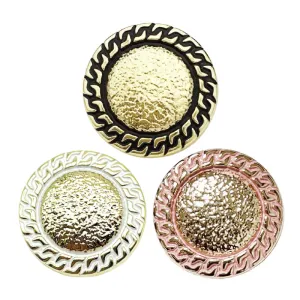 18/23MM Pink White Black Chain-Edged Rose Gold Metal Buttons 20pcs