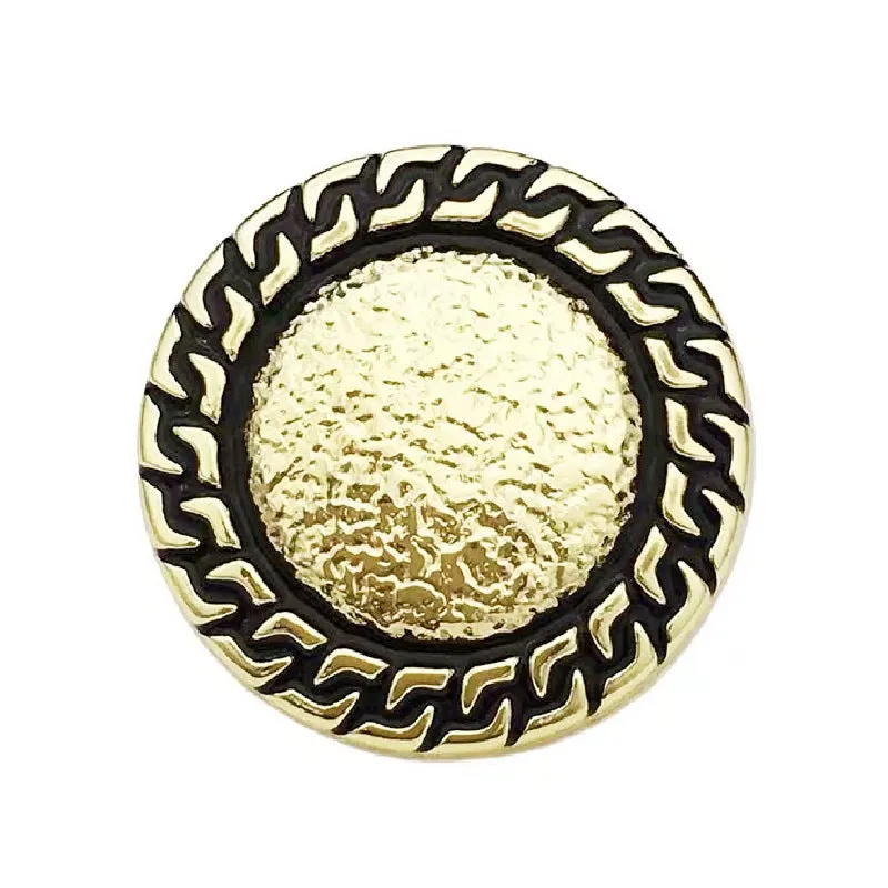 18/23MM Pink White Black Chain-Edged Rose Gold Metal Buttons 20pcs