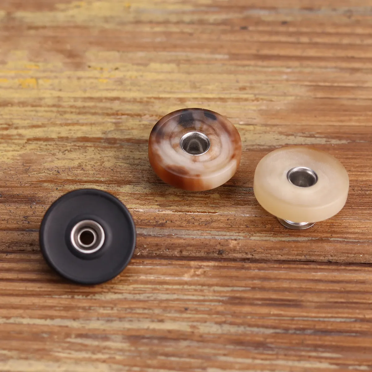 18mm Matte High-End Genuine Horn Rivet Stud Buttons 2pcs