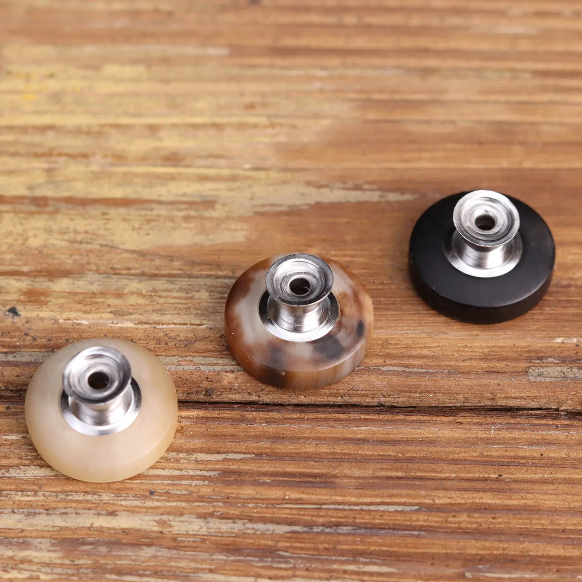 18mm Matte High-End Genuine Horn Rivet Stud Buttons 2pcs
