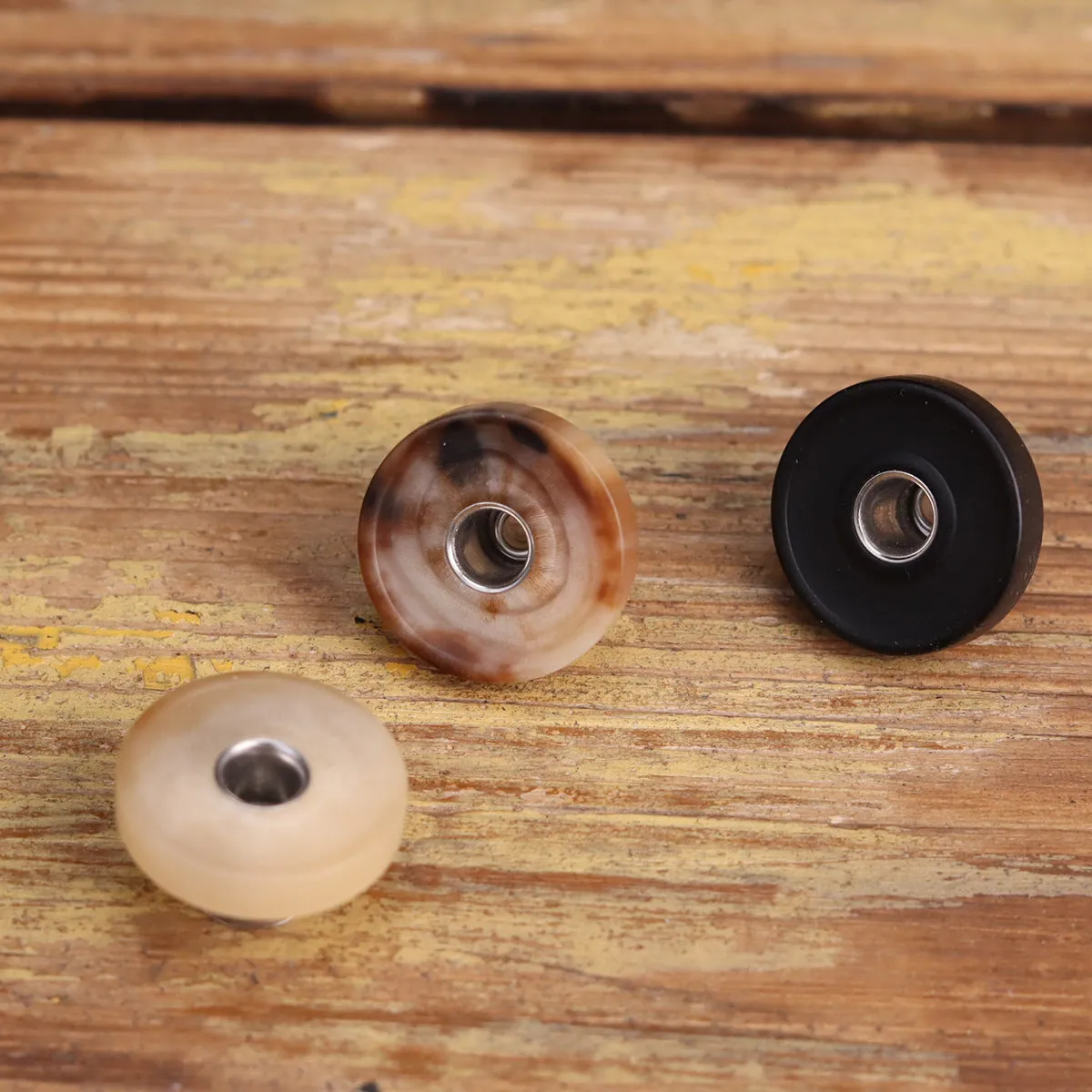 18mm Matte High-End Genuine Horn Rivet Stud Buttons 2pcs