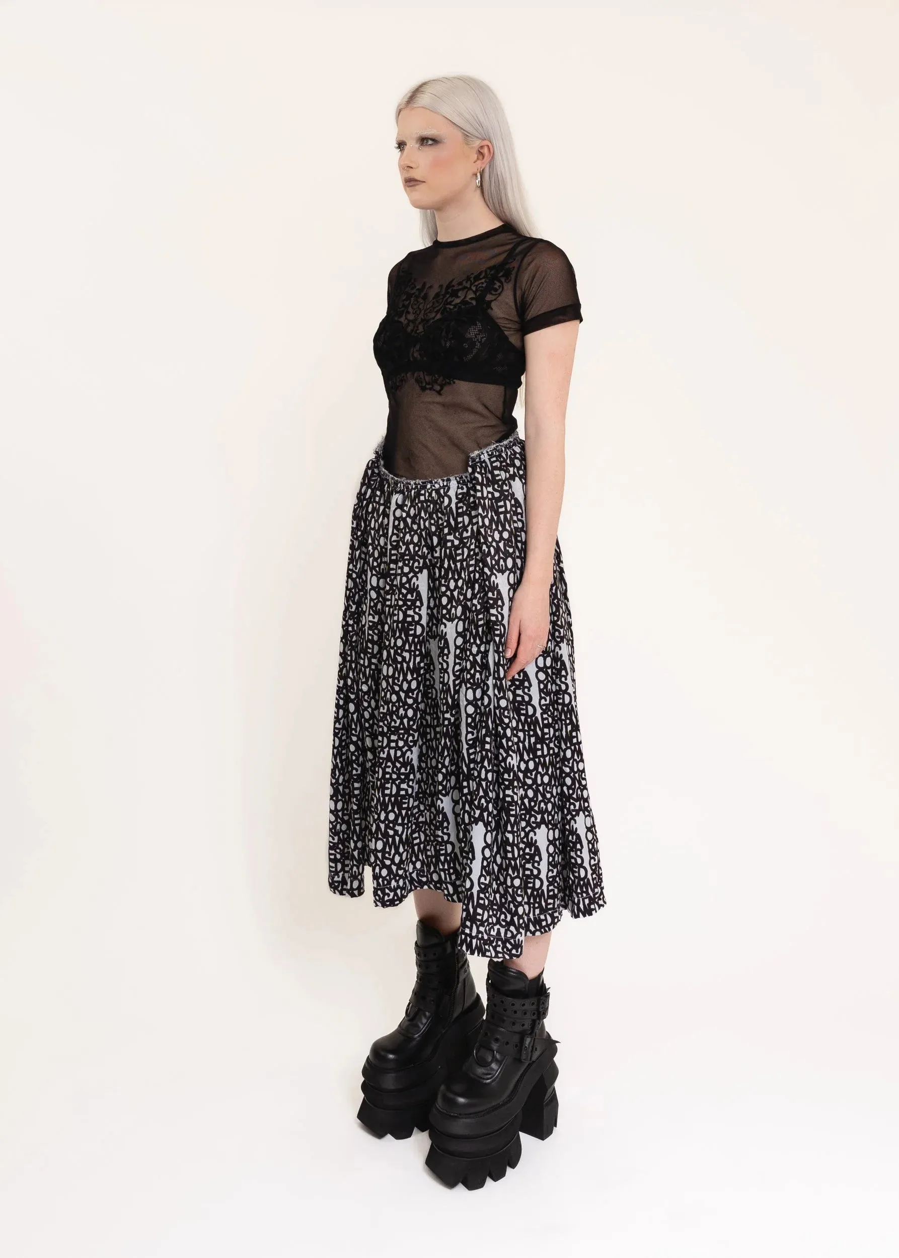 AD2018 Graffiti print skirt