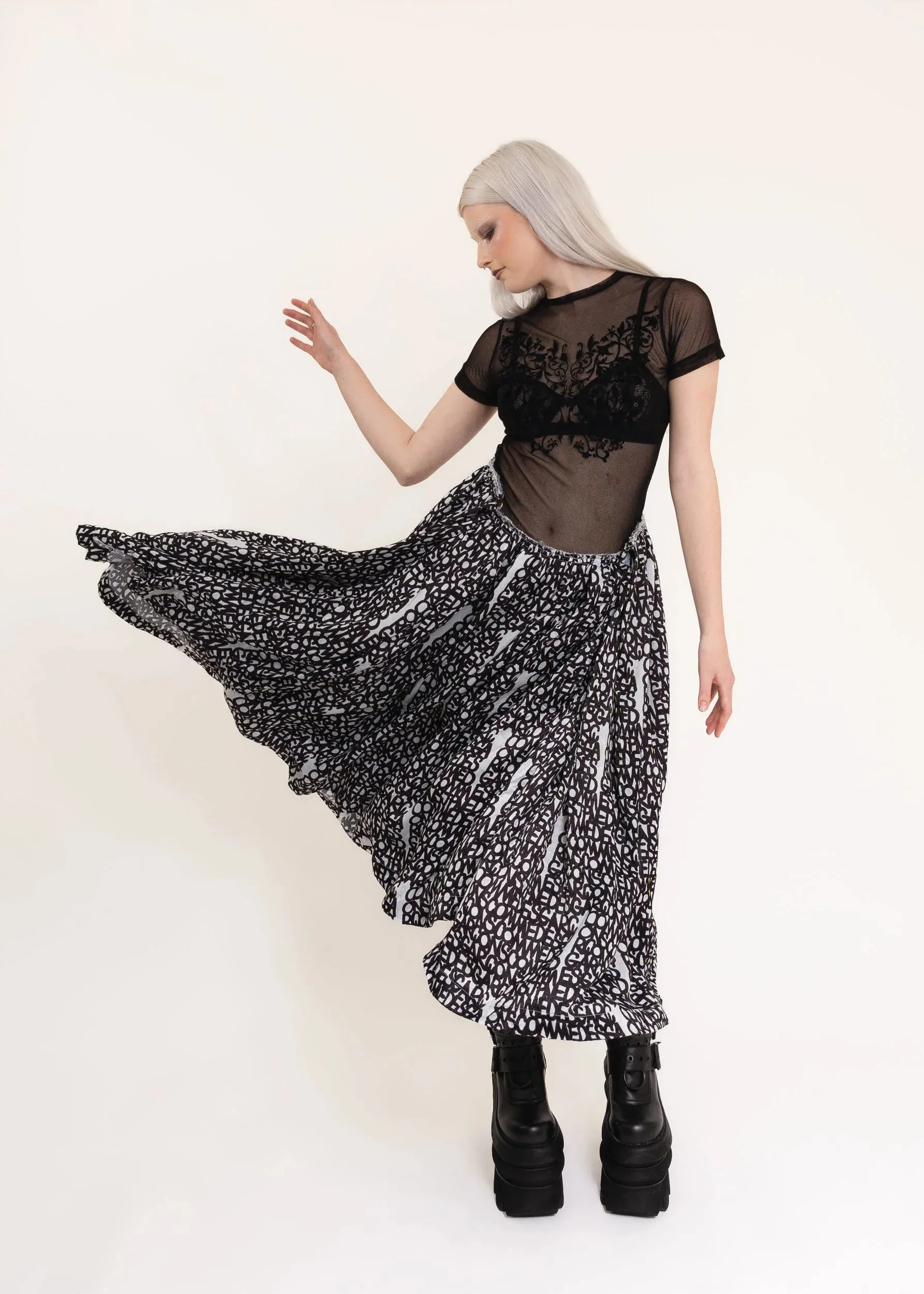 AD2018 Graffiti print skirt