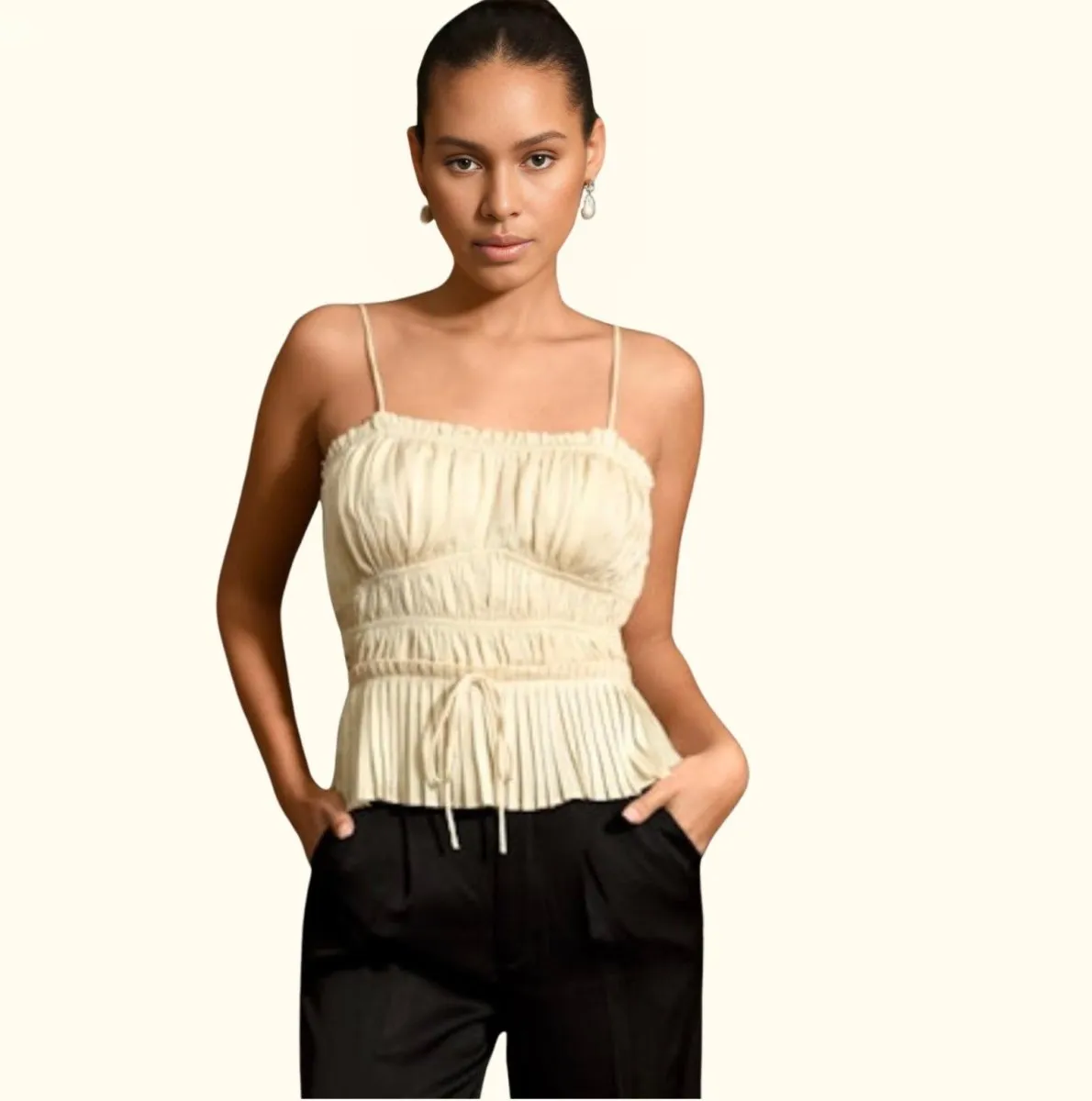 Adelyn Rae - Shawna Pleated Cami Top