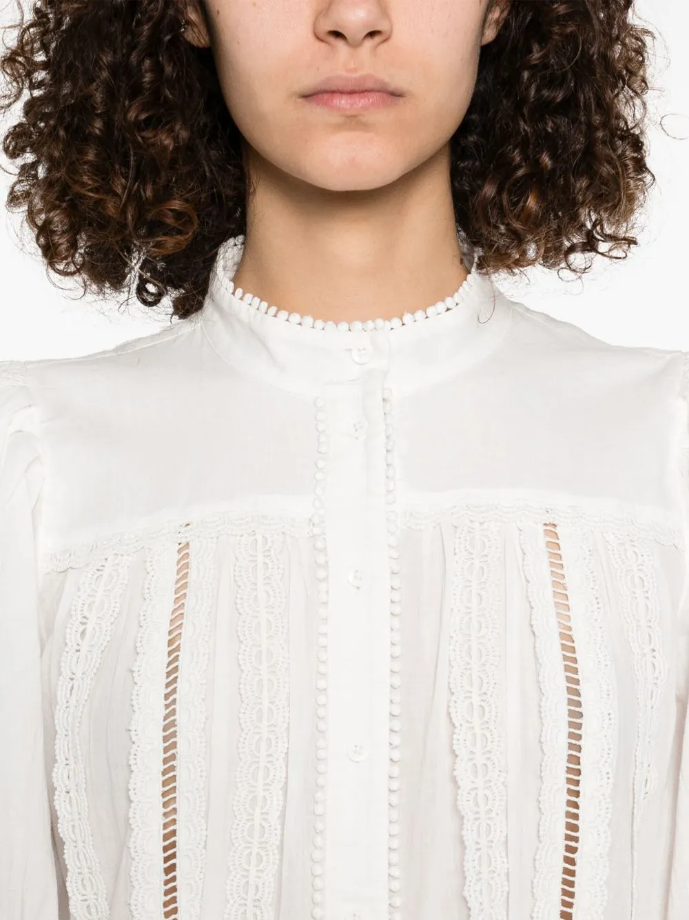 Alice   Olivia Cora Cotton Blouse