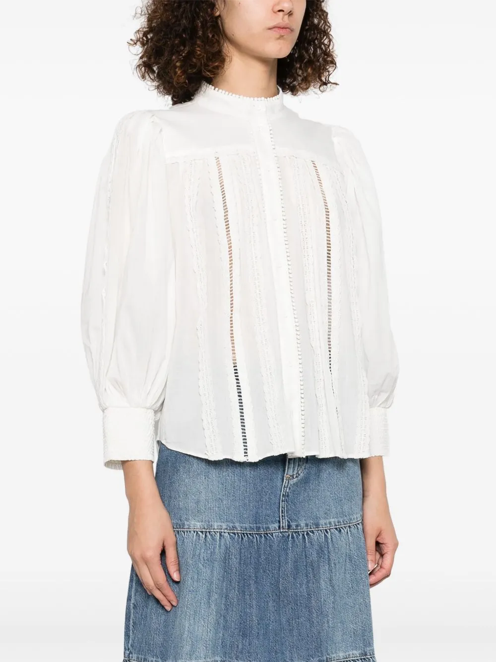 Alice   Olivia Cora Cotton Blouse