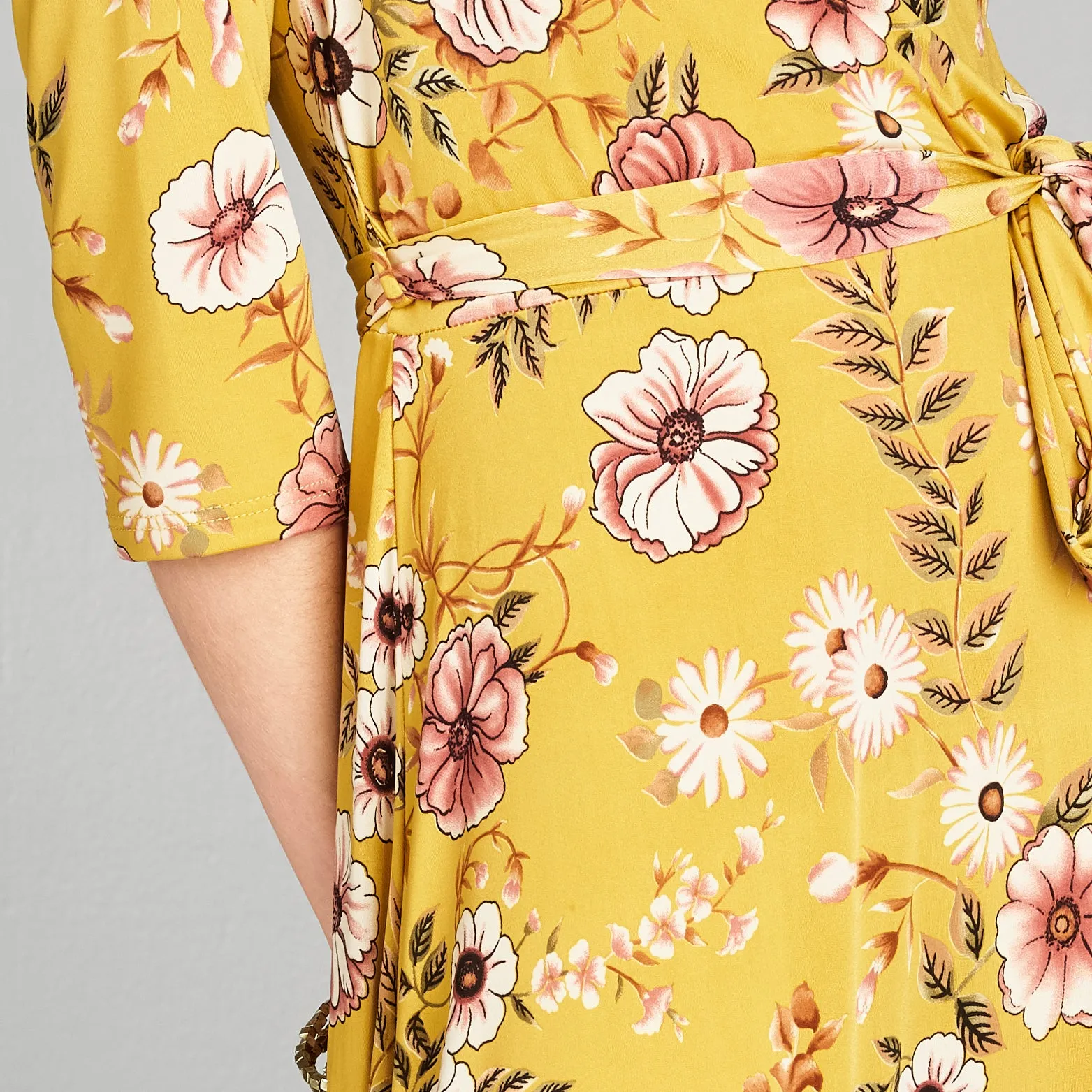 All About Anemones Venechia Maxi Wrap Dress