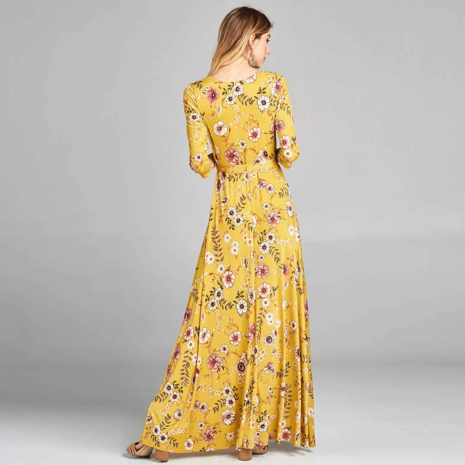 All About Anemones Venechia Maxi Wrap Dress