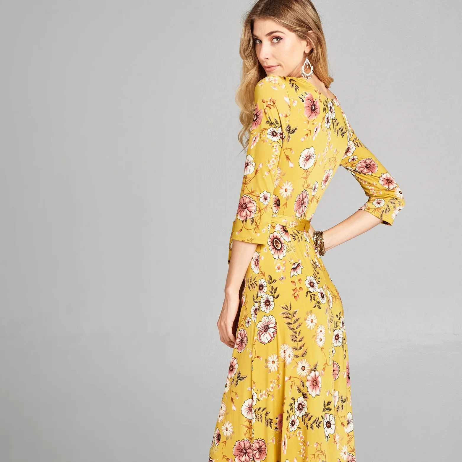 All About Anemones Venechia Maxi Wrap Dress