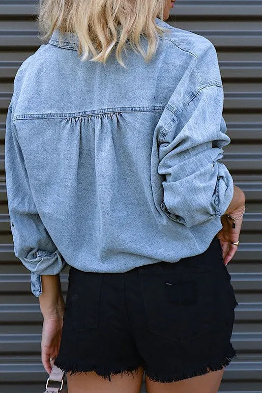 Amanda Denim Top