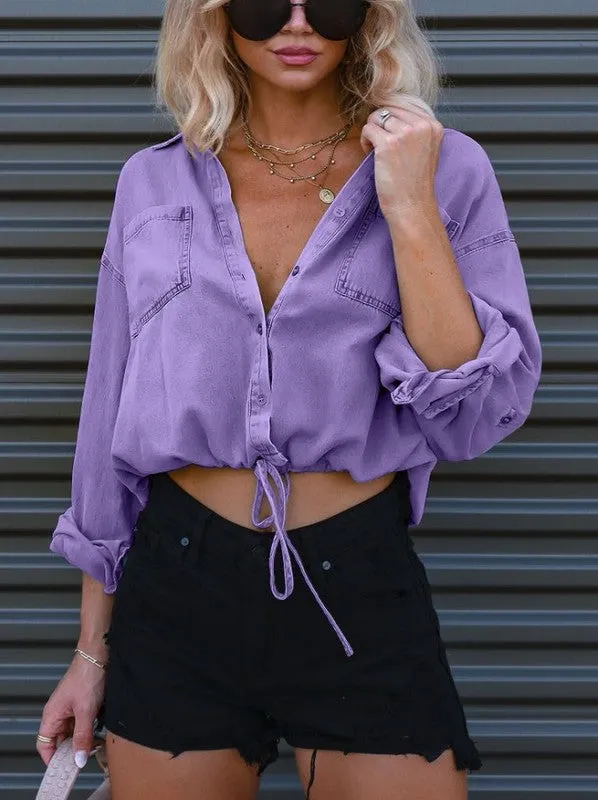 Amanda Denim Top