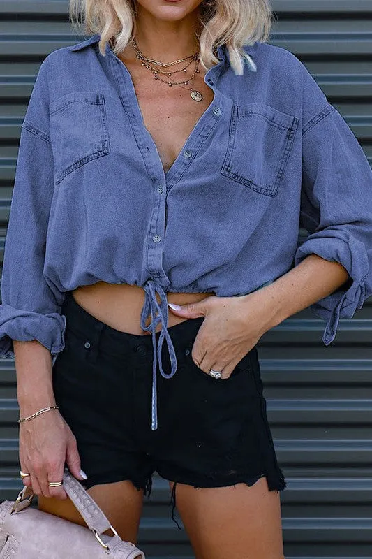 Amanda Denim Top