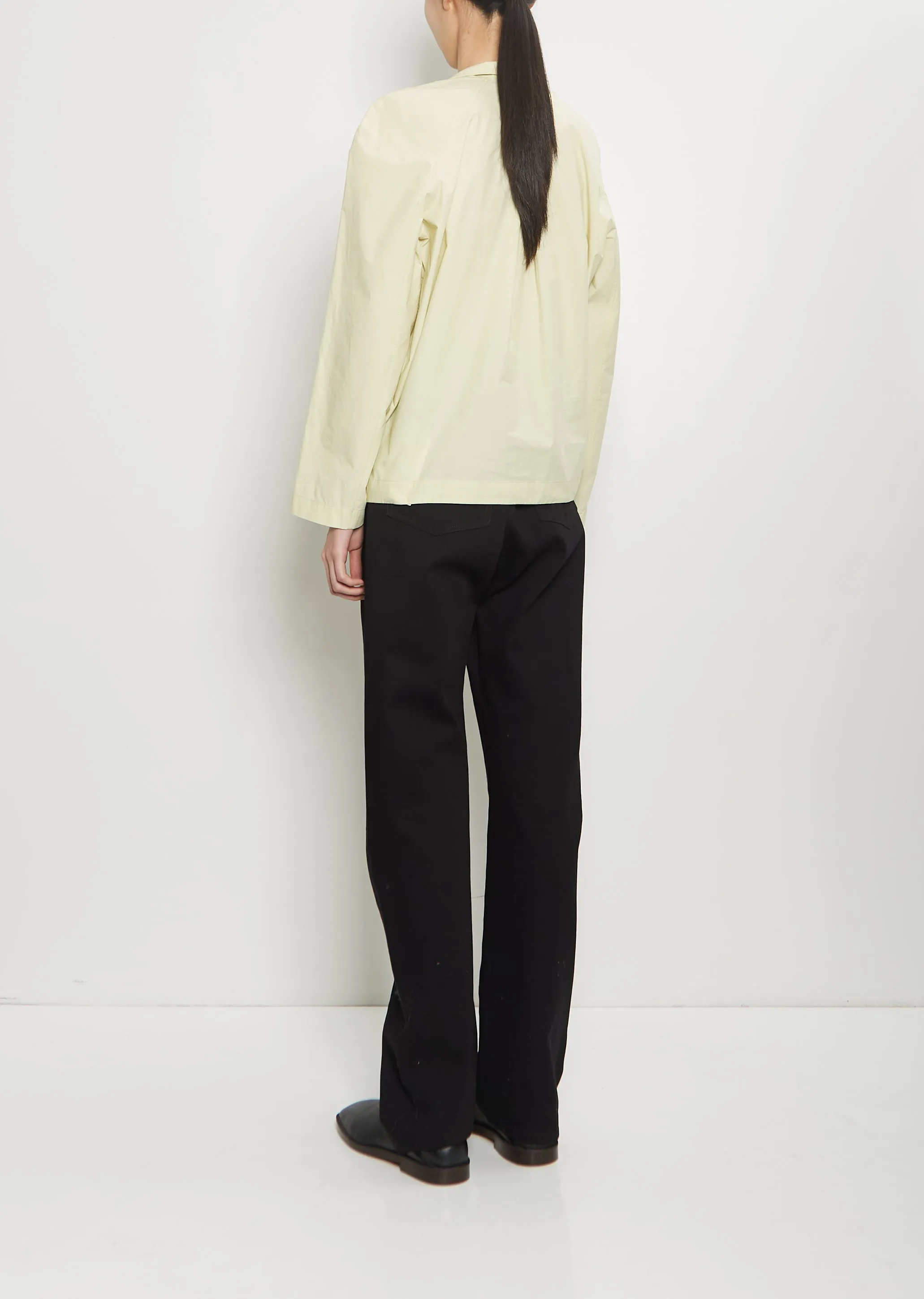 Ascot Cotton Blouse — Dusty Yellow