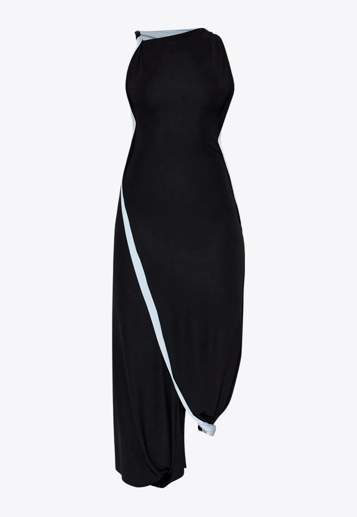 Asymmetric Wrap Midi Dress