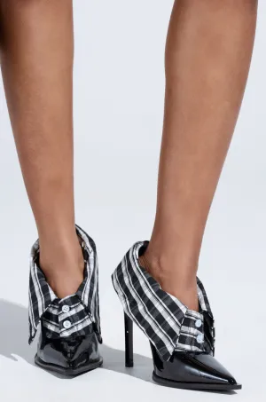 AZALEA WANG TLALLI BLACK COLLARED PUMP STILETTO