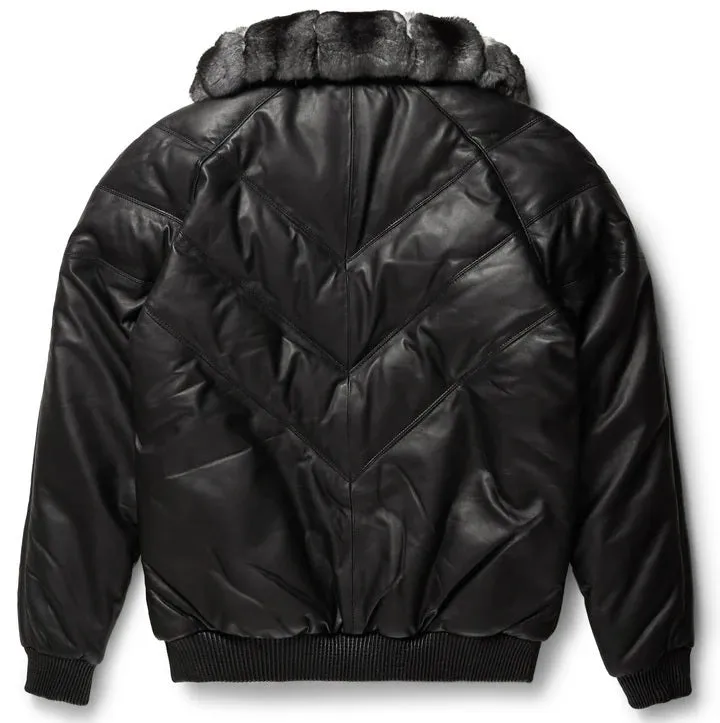 B3 Bomber Pilot Real Shearling Black Sheepskin Leather Jacket SRJ519