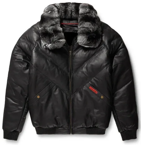 B3 Bomber Pilot Real Shearling Black Sheepskin Leather Jacket SRJ519