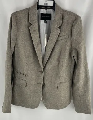 Banana Republic Wool Blend Gray Speckled 2 Button Blazer Size 12 NWT MSRP $119