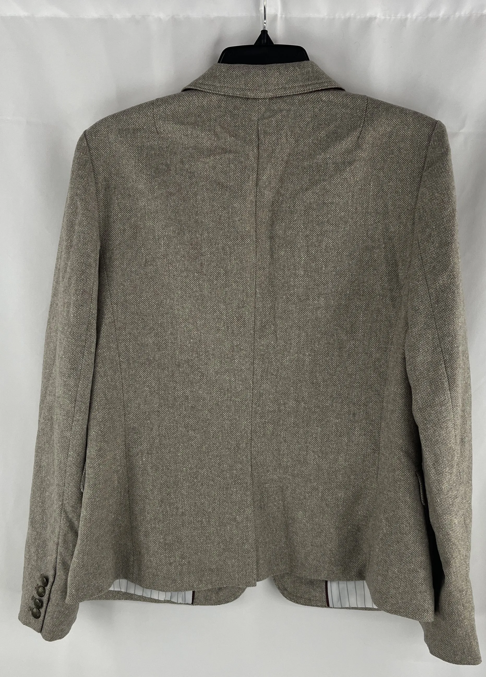 Banana Republic Wool Blend Gray Speckled 2 Button Blazer Size 12 NWT MSRP $119