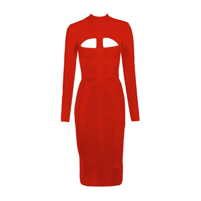 Bandage Cutout Midi Dress