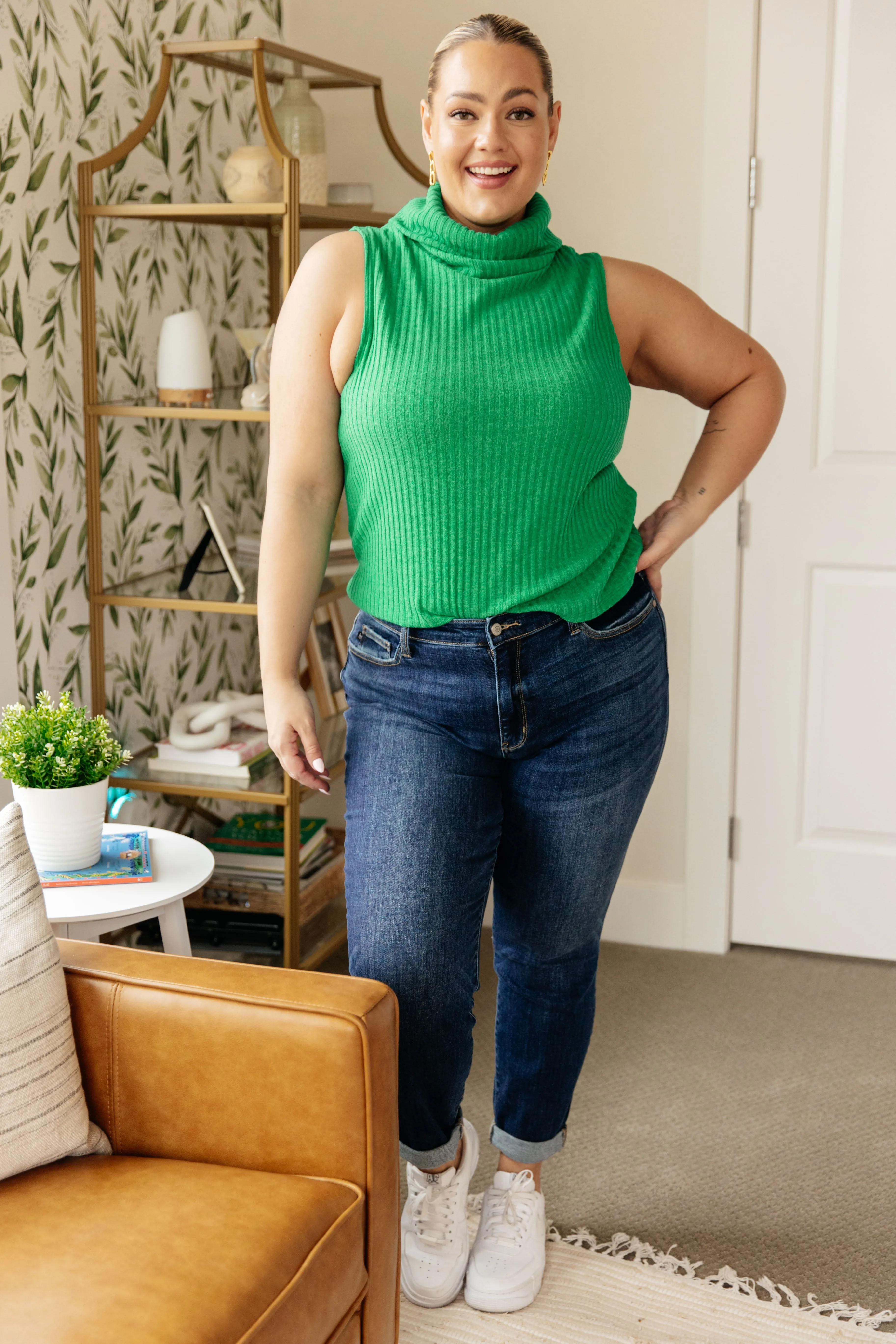 Before You Go Sleeveless Turtleneck Sweater - 3/17