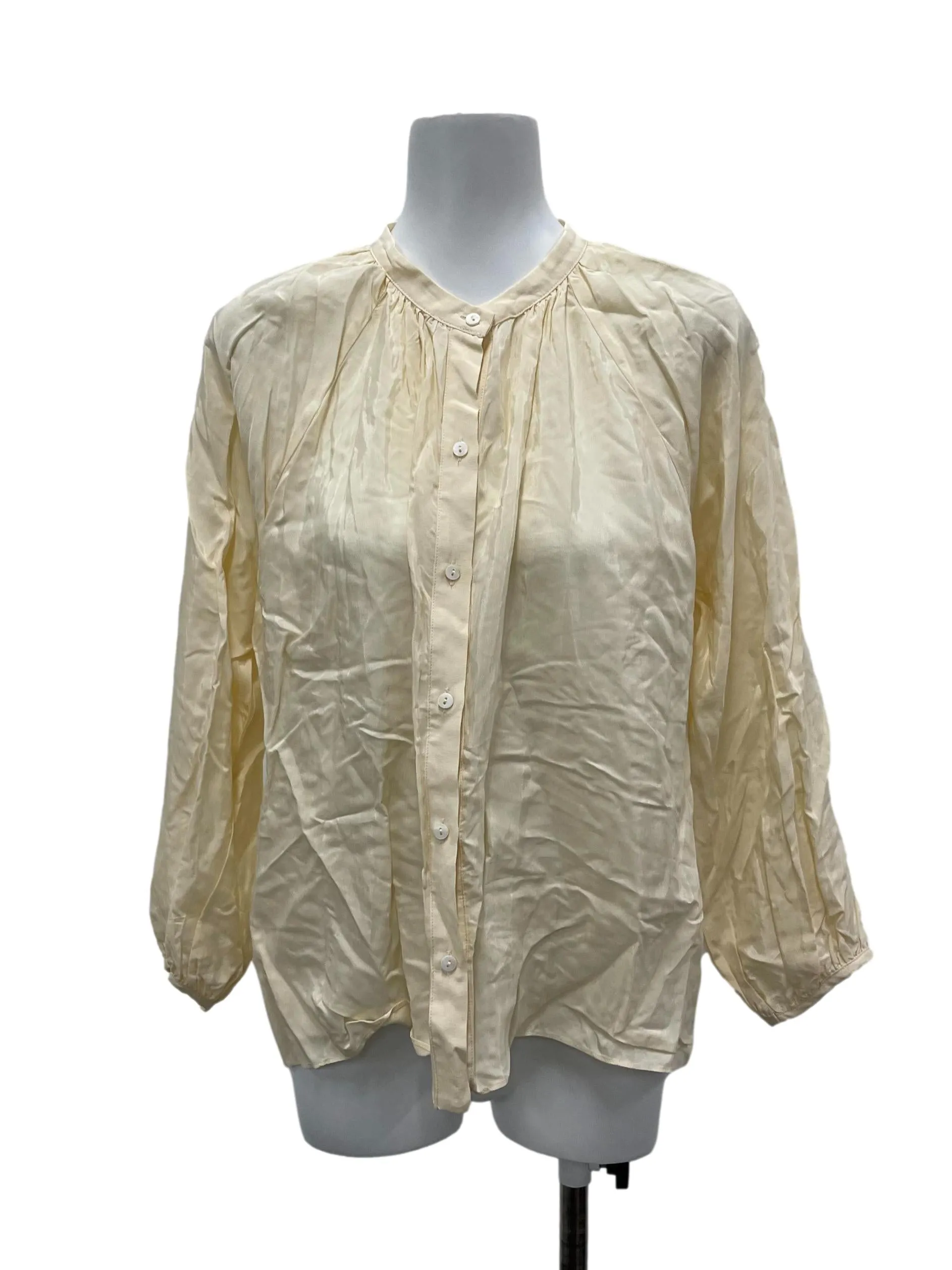 Beige Gathered Shirt OSN