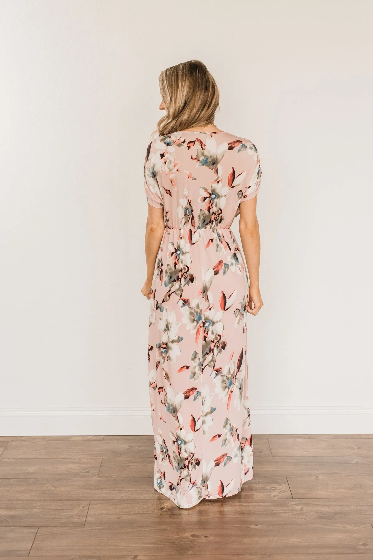 Best Of The Best Floral Maxi Dress- Dusty Pink