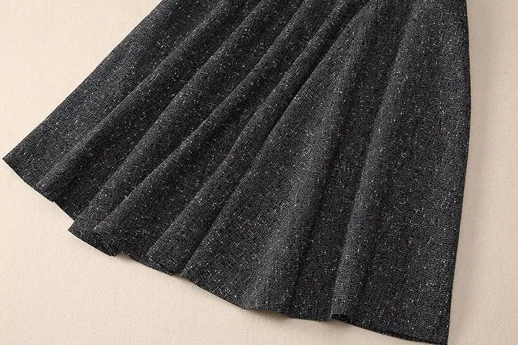 Bexley Single Breasted Sashes Coat   Skirt Office Lady 2 piece Set