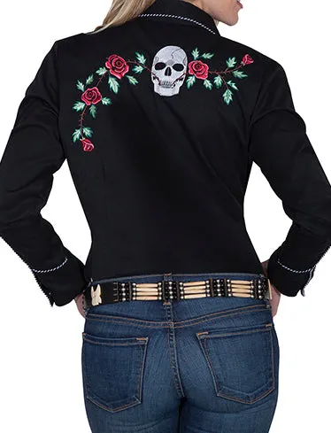 Blouse, Skulls & Roses Western PL-771