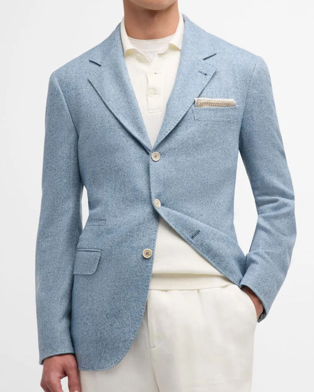 Blue Herringbone Sportcoat
