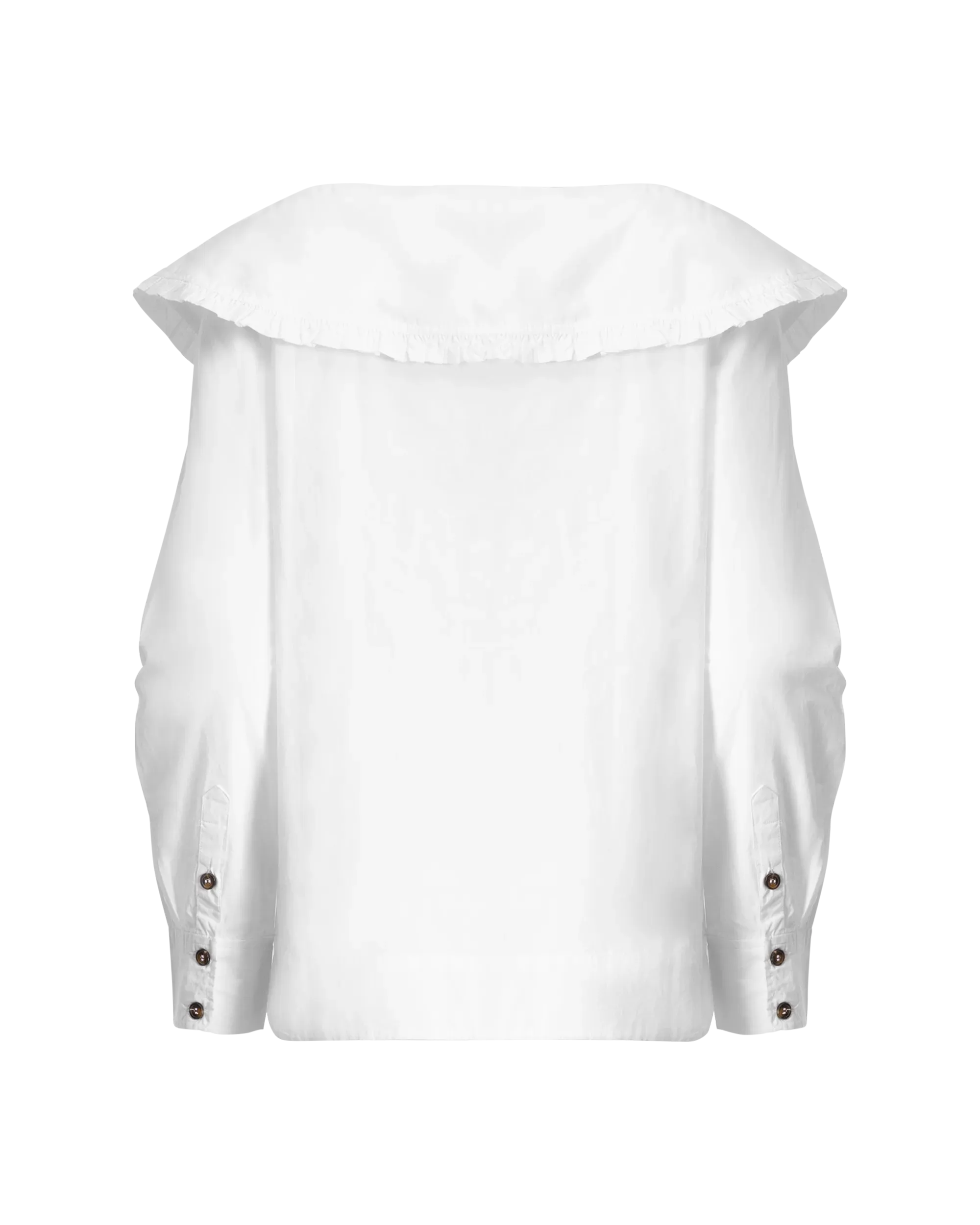 Boat Neck Poplin Blouse