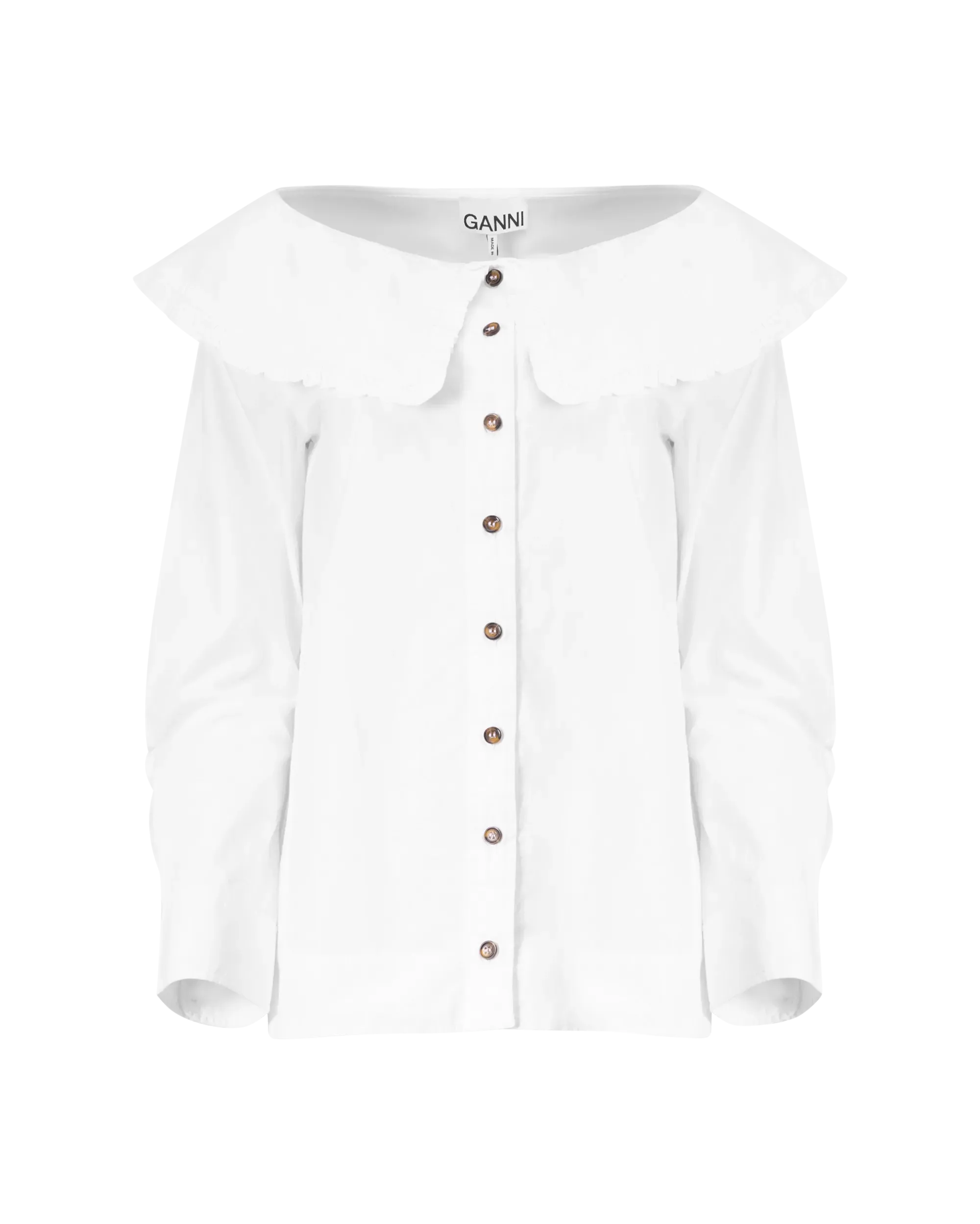 Boat Neck Poplin Blouse