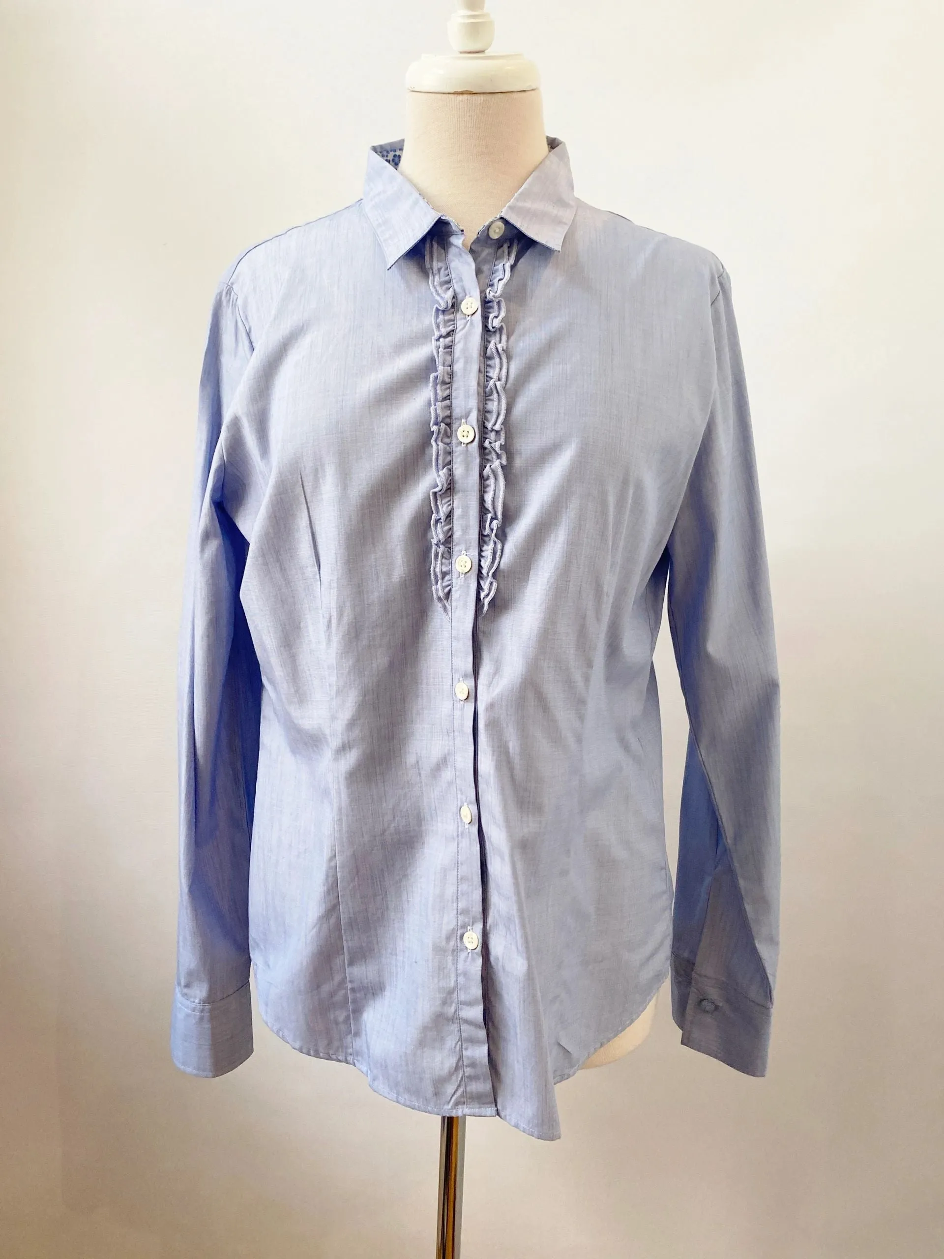 Bogner Blouse With Front Ruffle Size 12