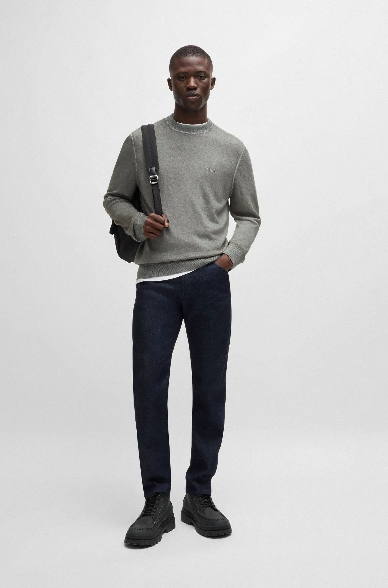 BOSS Sweaters Regular Fit in Wool - ASTEFANO 10265715 01-50527334