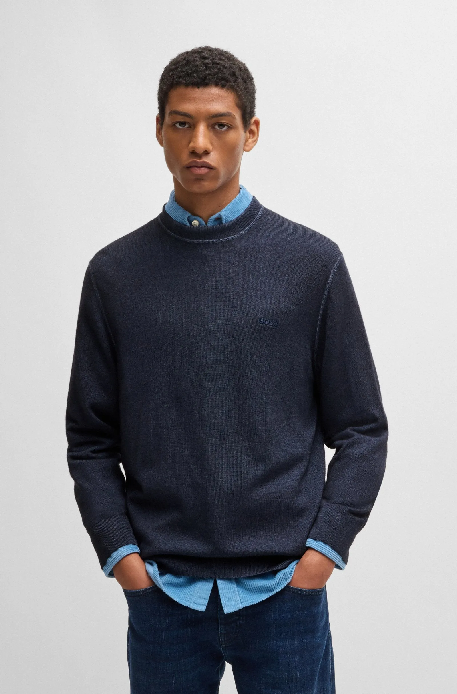 BOSS Sweaters Regular Fit in Wool - ASTEFANO 10265715 01-50527334