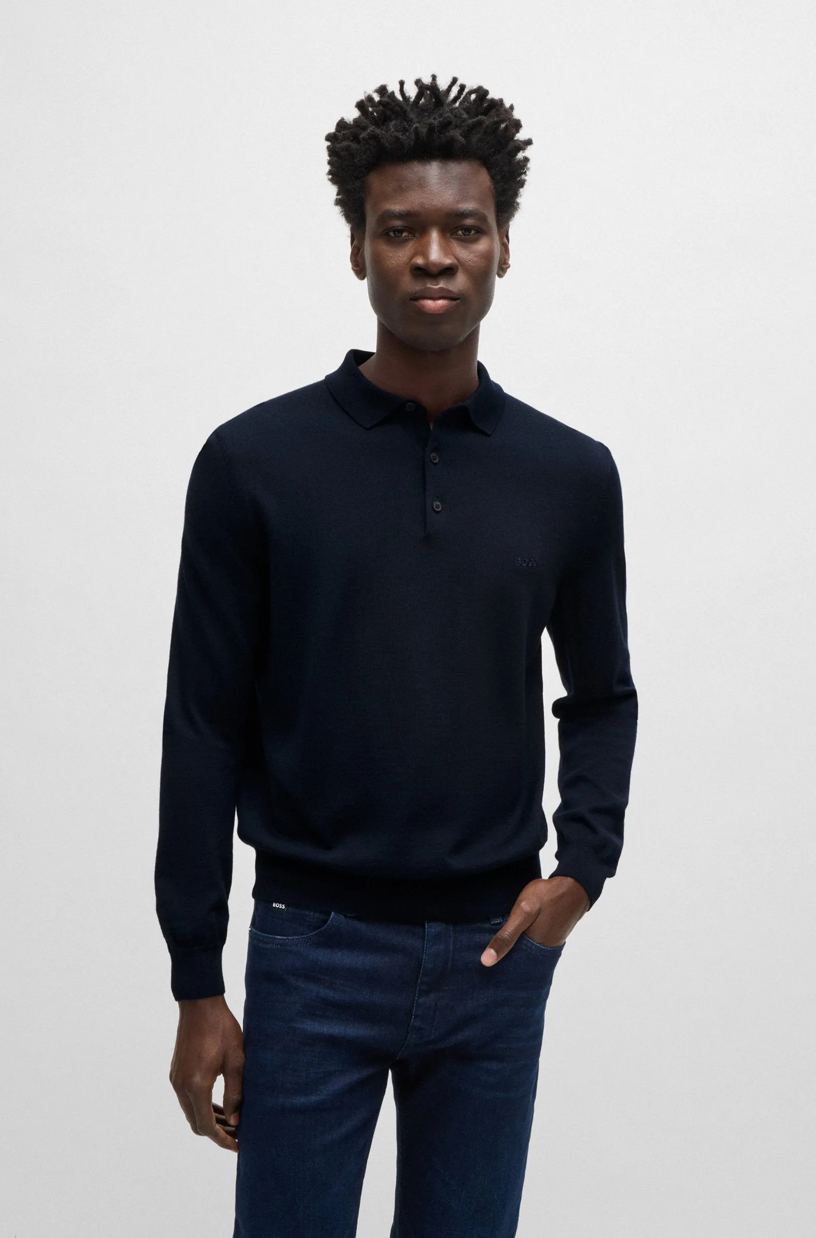 BOSS Sweaters Regular Fit in Wool - BONO-L 10243945 01-50476357