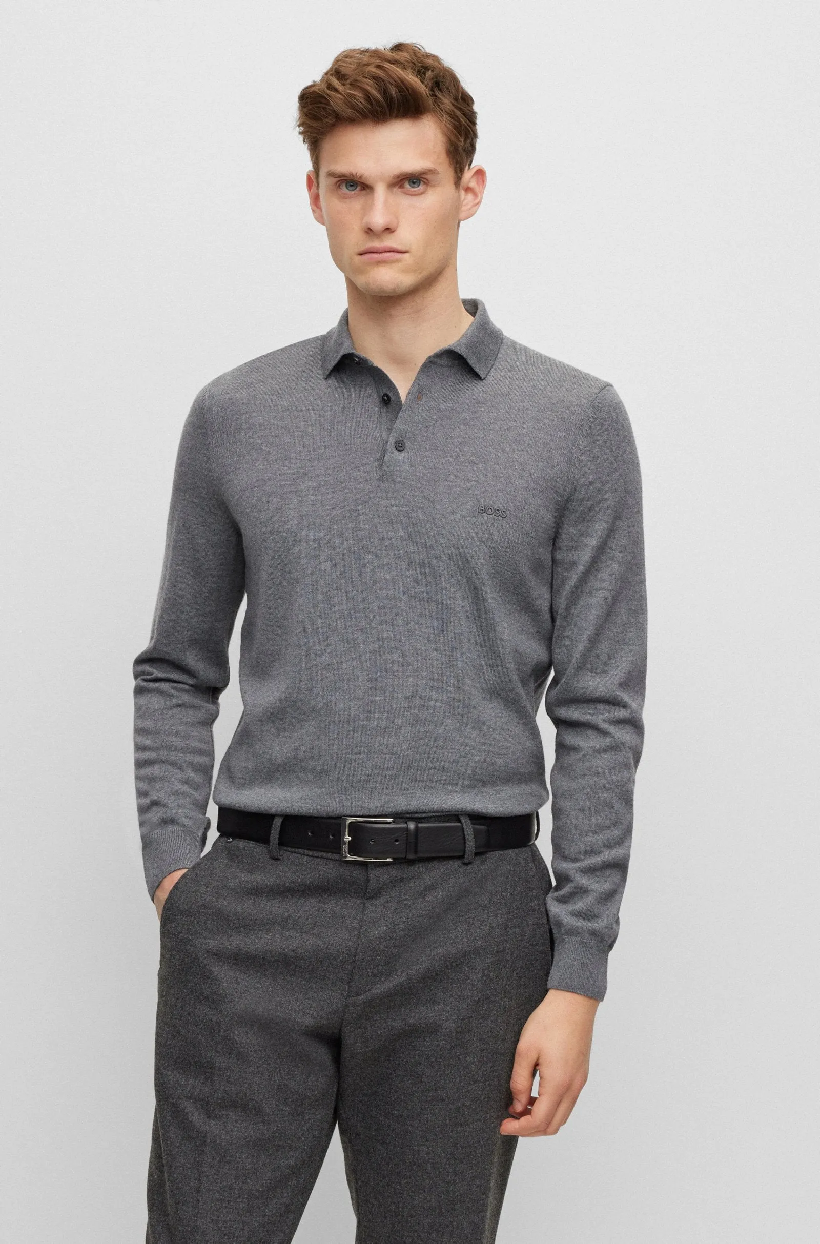 BOSS Sweaters Regular Fit in Wool - BONO-L 10243945 01-50476357