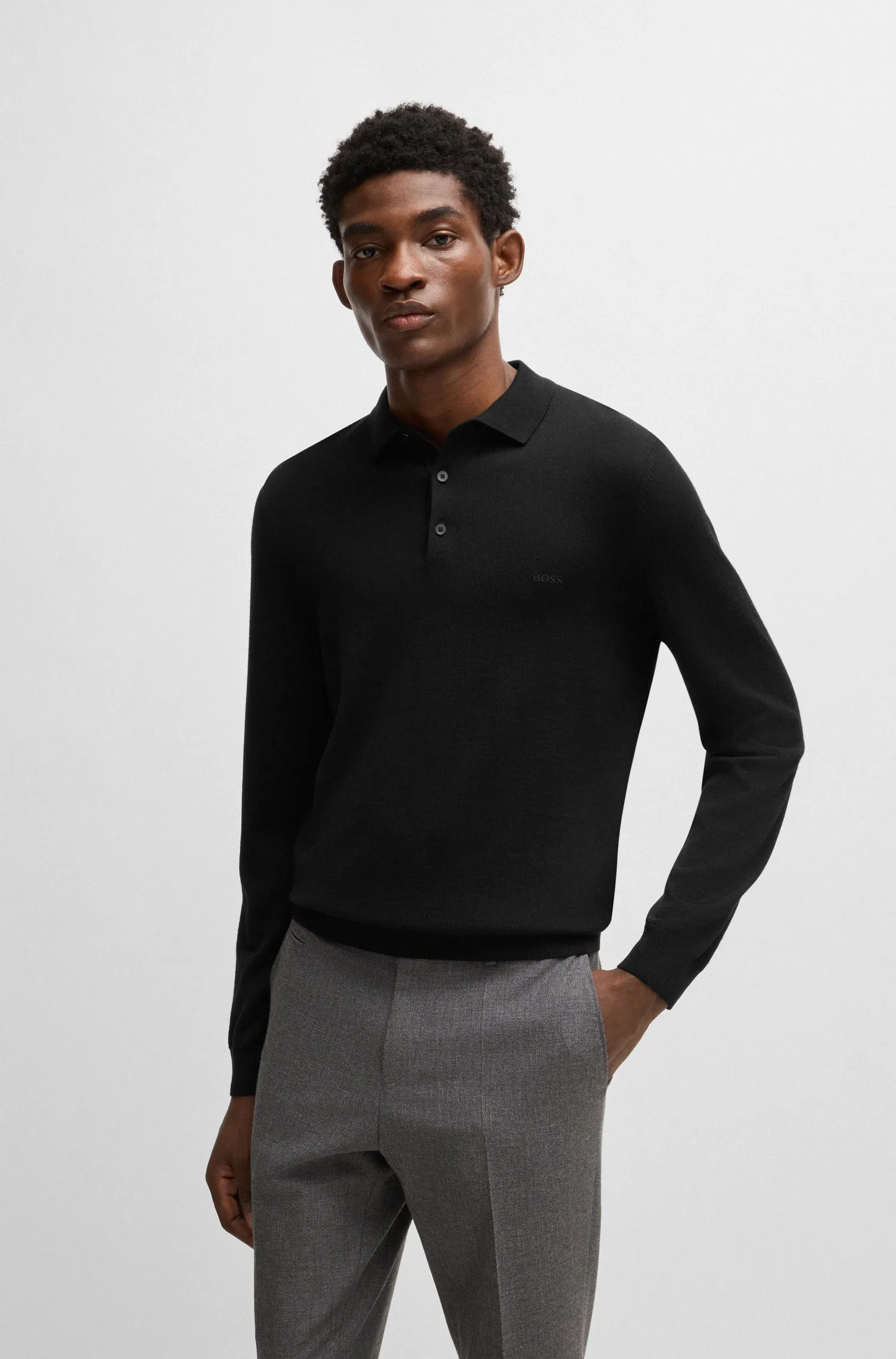 BOSS Sweaters Regular Fit in Wool - BONO-L 10243945 01-50476357