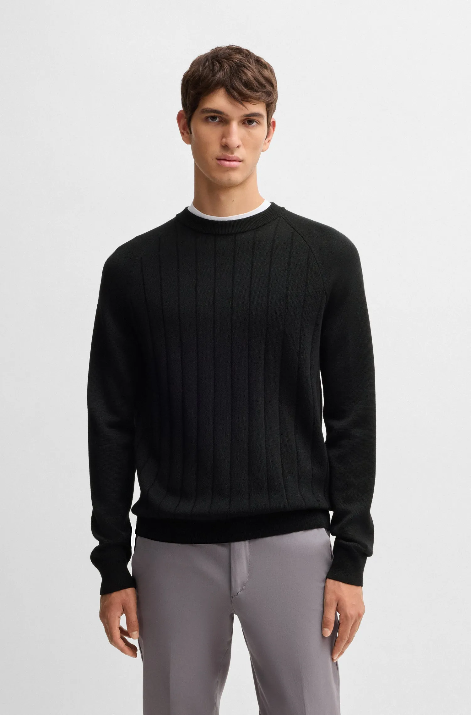 BOSS Sweaters Regular Fit in Wool Mix - H-BELUGO 10267171 01-50531162