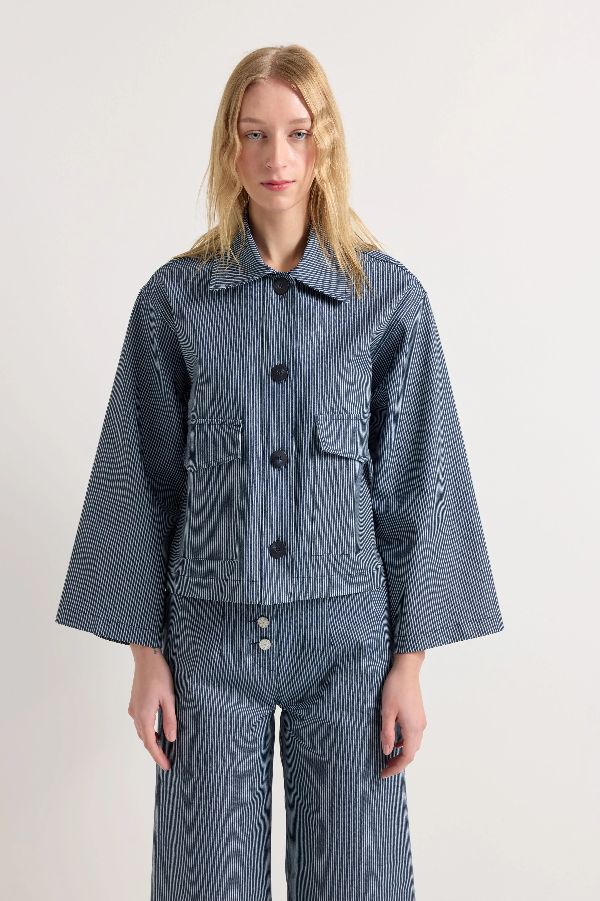 Carbon Crop Jacket - Hickory Stripe