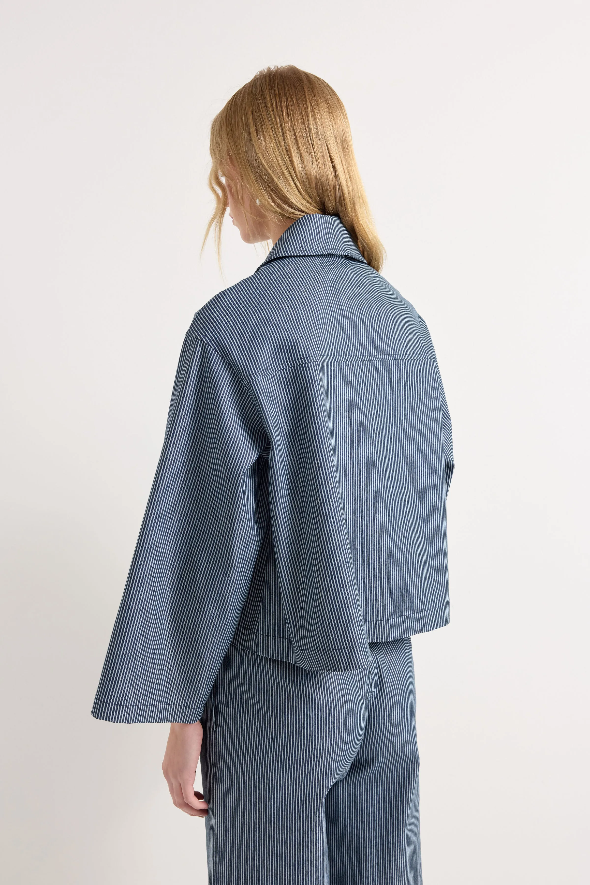 Carbon Crop Jacket - Hickory Stripe