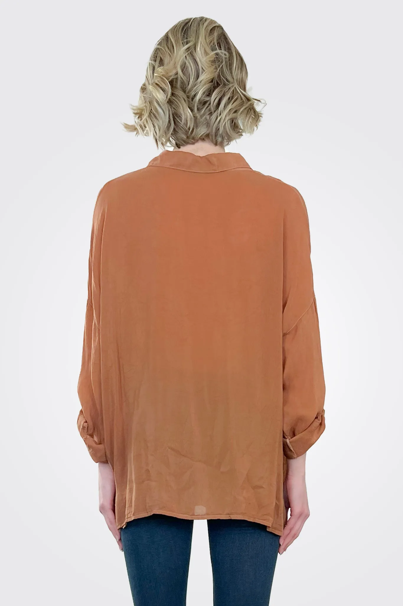 Cargo Pocket Tie Front Top - Copper