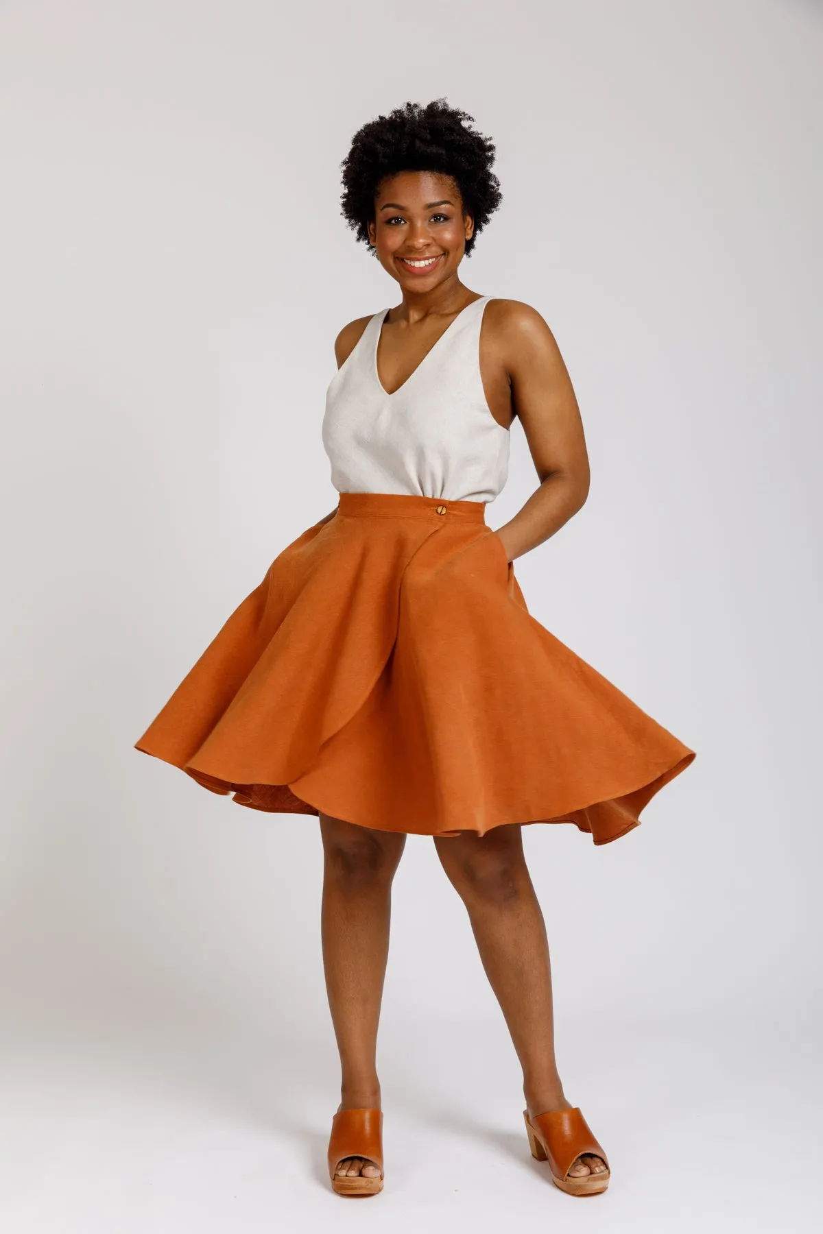Cascade skirt pattern