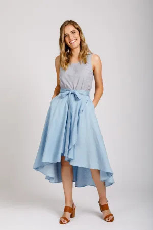 Cascade skirt pattern