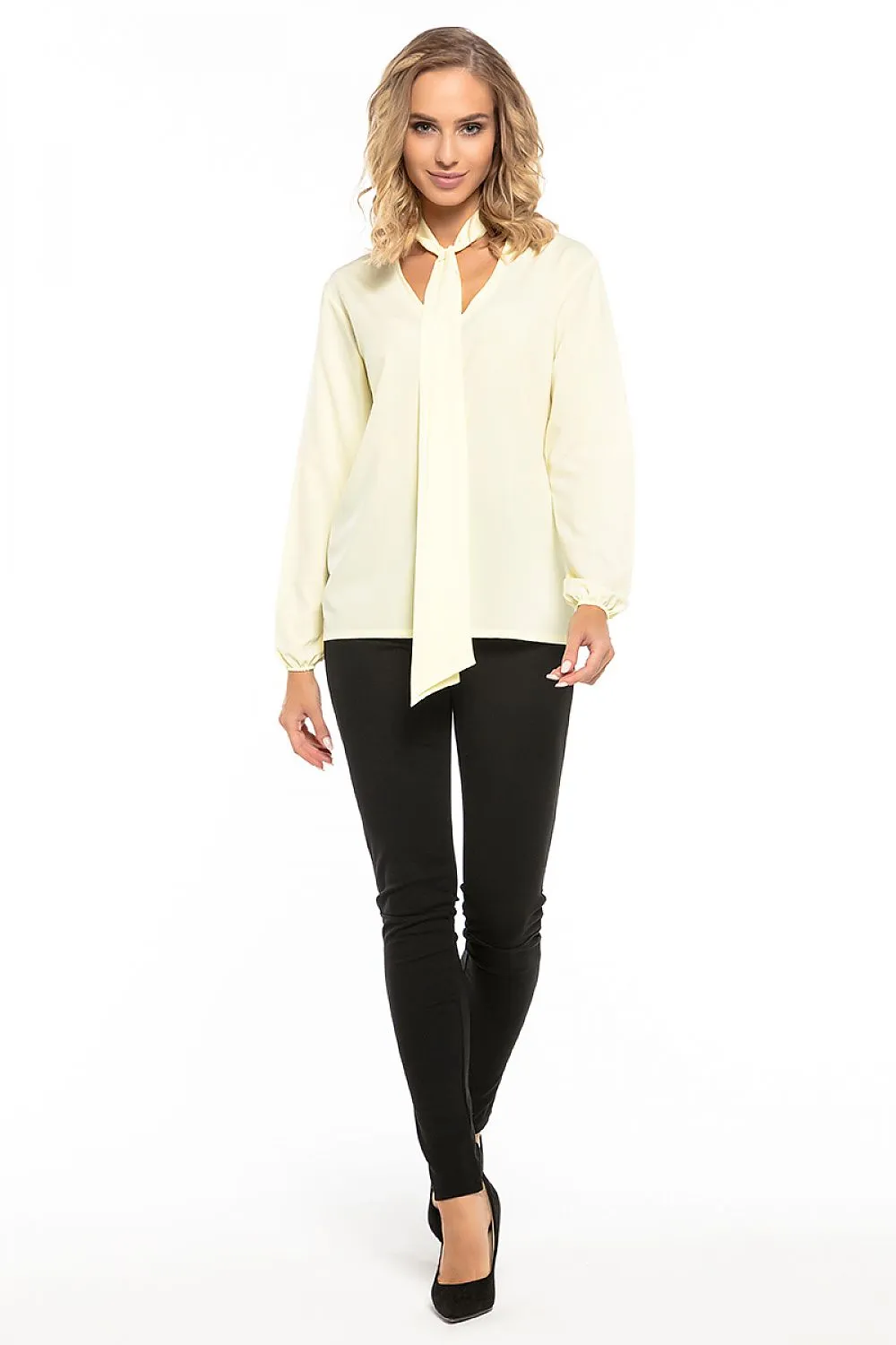 Chic Deep Neck Chiffon Blouse