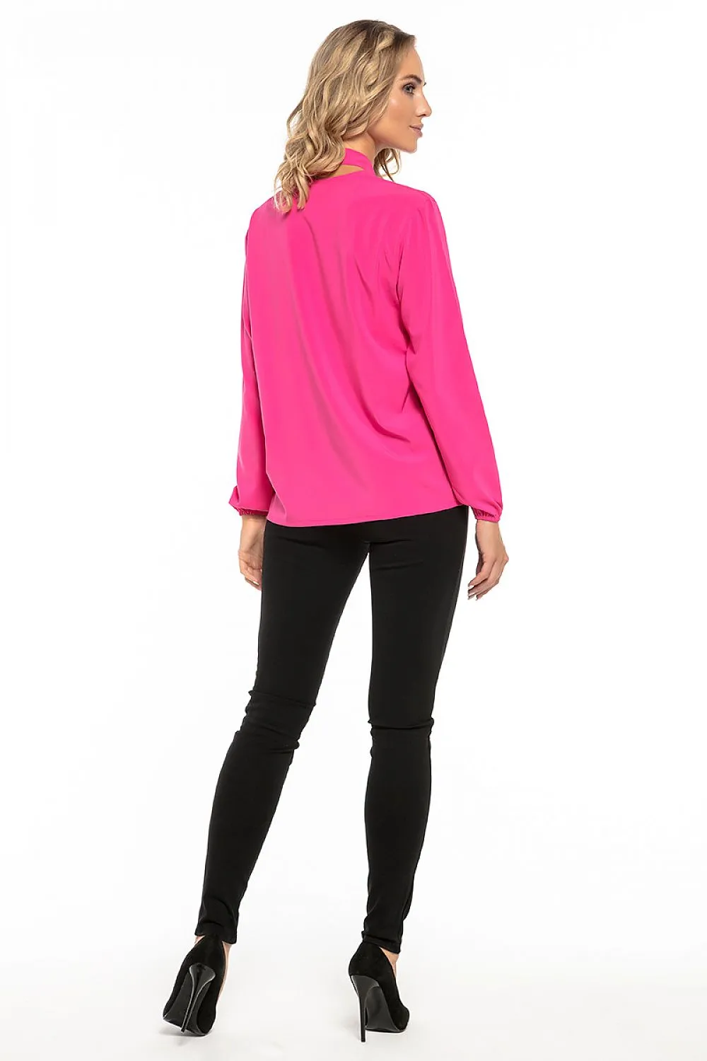 Chic Deep Neck Chiffon Blouse