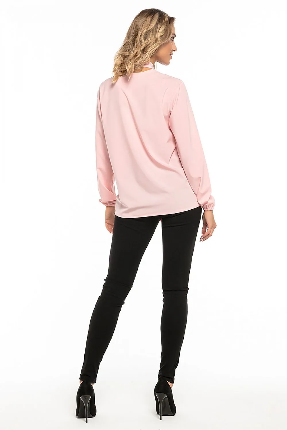 Chic Deep Neck Chiffon Blouse